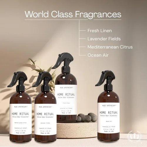 Miniatura 4 de Muse Apothecary Home Ritual Spray Eliminador de Olores Activo - Spray Desodorizante para Muebles y Eliminador de Olores de Baño para el Hogar