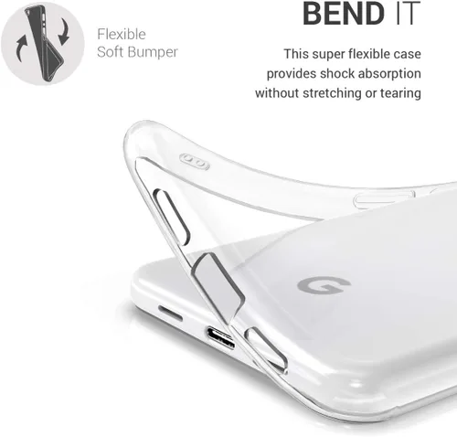 Miniatura 2 de kwmobile Funda compatible con Google Pixel 3a - Funda transparente suave delgada y flexible TPU Funda protectora para teléfono - Transparente