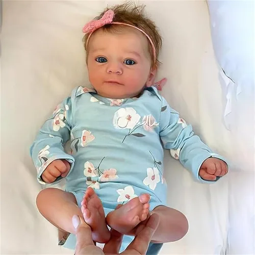 Muñecas Reborn de Bebé Niña Realistas - Muñeca de Bebé de 18 Pulgadas, Muñeca Recién Nacida Realista de Niña de Silicona, Cuerpo de Tela, Muñeca