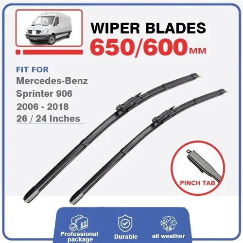 Miniatura 2 de Limpiaparabrisas de vehículo para Mercedes Sprinter 906 W906 26 + 24 pulgadas 2006-2016 parabrisas de automóvil, ajuste de ventana, brazo