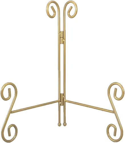 Miniatura 11 de Soportes de placa para exhibición, soportes de platos de 10 pulgadas para exhibición, caballete de placa de hierro dorado para fotos, marcos