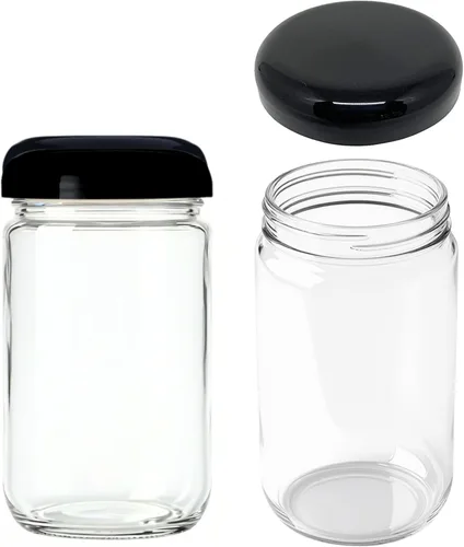 Miniatura 16 de JARMING COLLECTIONS Tarro de almacenamiento de vidrio de boca extra ancha de 32 onzas con tapa de plástico sin BPA – Tarro Mason hermético
