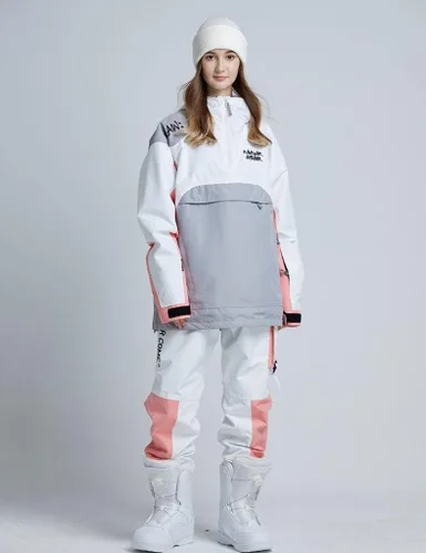 Miniatura 59 de RIUIYELE Traje de esquí para mujer, chaqueta y pantalones de snowboard para deportes al aire libre, traje de nieve con aislamiento impermeable