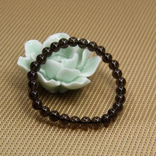 Miniatura 4 de Brazalete Gem elástico de piedras semipreciosas de 7 pulgadas cuentas redondas unisex