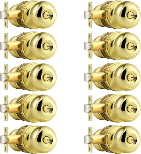 Miniatura 37 de Probrico - Pomo de puerta de bronce aceitado, perillas interiores de bronce para baño, perillas de privacidad para puerta de dormitorio con Bronce
