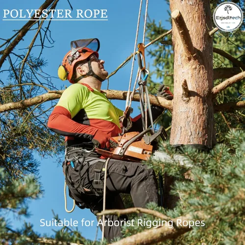 Miniatura 4 de Cuerda de Aparejo para Arborista Cuerda de Toro (1/2 pulgada x 150 pies) Cuerda de Arborista Trenzada de Poliéster de 48 Hebras para Diversas