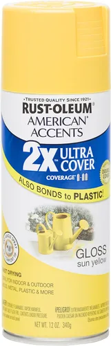 Miniatura 6 de Rust Oleum 280718 American Accents Ultra Cover 2X - Pintura en aerosol, color blanco brillante, 12 onzas Blanco satinado
