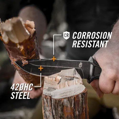 Miniatura 4 de Gerber Gear StrongArm - Cuchilla fija, cuchillo de espiga completa, cuchillo de campamento con múltiples opciones de transporte, fabricado