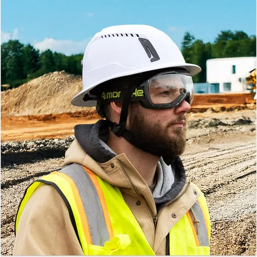 Miniatura 9 de HexArmor Gafas de seguridad antivaho MX500, diseño sobre las gafas, amplio campo de visión, protección ocular con clasificación de salpicaduras