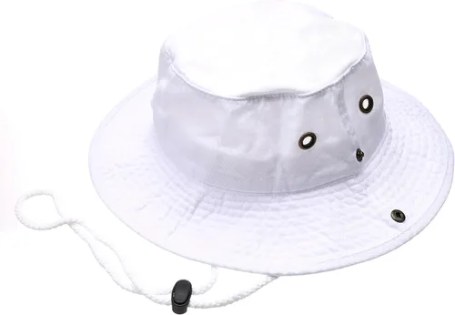 Miniatura 16 de Sombrero de cubeta para verano, para exteriores, para pescar, de safari, de caza, con correa ajustable