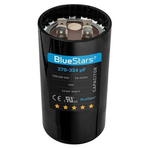 Miniatura 35 de [[Listado UL] BlueStars 108-130 uF MFD 110-125 VCA voltios ±20% 50/60 Hz CD60 Condensador de arranque redondo AC Pieza de repuesto eléctrico