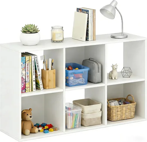 Miniatura 8 de Organizador de almacenamiento de 9 cubos, estantería reversible, estantería de cubo abierta, almacenamiento moderno grande para sala de estar