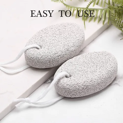 Miniatura 6 de 2 piezas de piedra pómez natural para pies, herramientas de pedicura de lava, removedor de callos de piel dura para hombres y mujeres, pies y manos