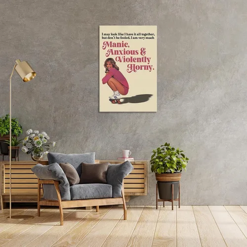 Miniatura 89 de Pósteres de citas divertidas con texto en inglés «Better Late Than Feug», lienzo minimalista con fondo blanco, arte de pared, frutas frescas