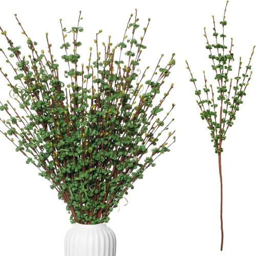 Miniatura 11 de Wootkey 10 Piezas Flores Artificiales de Jazmín de 29.5" de Largo Flores Falsas Ramas Secas para el Día de la Madre Hogar Oficina Bricolaje Arte