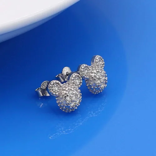 Miniatura 6 de Aretes clásicos de plata 925 para mujer, 100 % de plata 925 mate, aretes de plata italiana para niñas, joyería no alérgica, 0.3 pulgadas 0.4