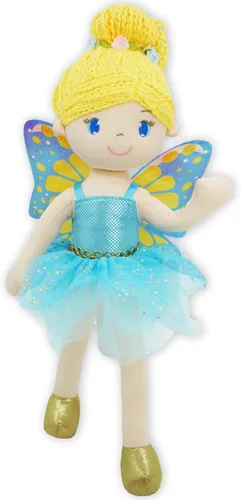 Miniatura 20 de June Garden Muñeca de hada del jardín encantado de 16 pulgadas Brielle - Muñeca de conejo de peluche rellena y suave para niña, regalo de Pascua