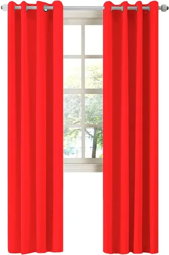 Miniatura 118 de LA PALMA Cortinas opacas con aislamiento térmico y ojales, para sala de estar, dormitorio, paquete de 2 paneles