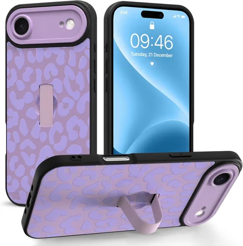 Miniatura 82 de Funda compatible con iPhone 17 Pro Max con correa de mano para los dedos, funda de teléfono con estampado de leopardo y guepardo para mujeres