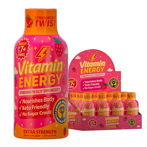 Miniatura 31 de Vitamin Energy Immune+ Extra Strength Energy Shot Army Orange 10 unidades, 260 mg de cafeína natural, vitaminas B, citicolina, té verde, apoyo