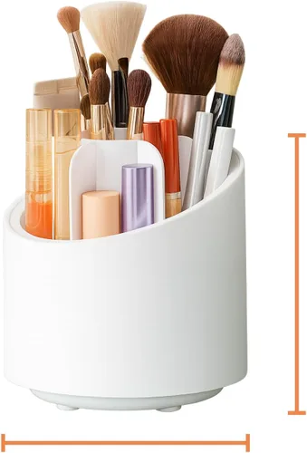 Miniatura 4 de Organizador de brochas de maquillaje giratorio de 360°, organizadores de maquillaje para encimera, almacenamiento de brochas de belleza a prueba