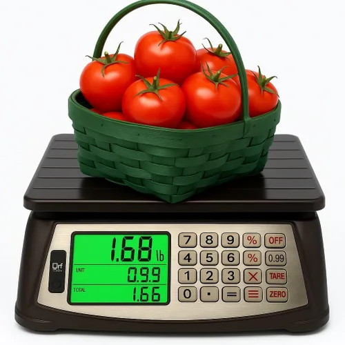 Miniatura 9 de Báscula de Cálculo de Precios, Báscula Comercial para Alimentos, Función de Contaje, 66 lb/30 kg, 1 g, Recargable, Diseño Impermeable, Teclas