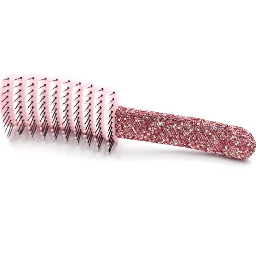 Miniatura 9 de Bling Styling Cepillo de pelo liso y desenredante para mujeres, niñas, hombres, peine Spareribs en forma de arco (negro)