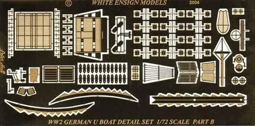 Miniatura 2 de El alférez blanco modela 1/72 tipo VIIC U-Boat Photoetch piezas del aumento