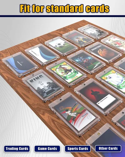 Miniatura 5 de Lzerking Paquete de 24 tarjetas de acrílico 35PT One Touch para comercio, béisbol, tarjetas deportivas
