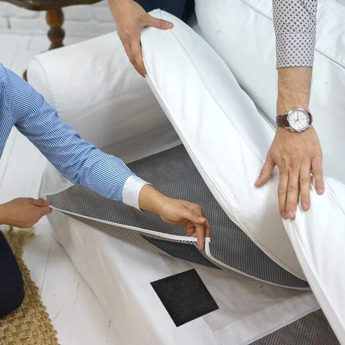 Miniatura 5 de Cinta de velcro de alta temperatura de 4.3 in de ancho y 6.6 ft de largo con cierre de tela de nailon adhesivo resistente para cojines de sofá