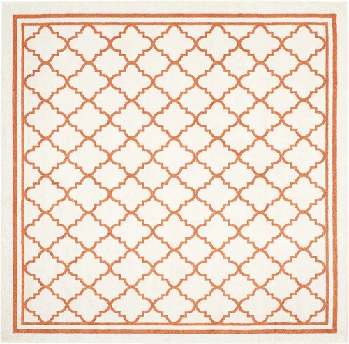 Miniatura 29 de Safavieh Amherst Collection AMT422B - Alfombra para interiores y exteriores, color gris claro y beige Azul marino/beige