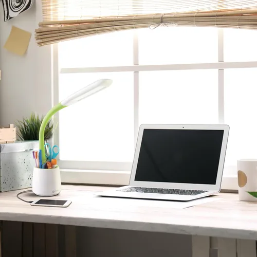 Miniatura 8 de OttLite Organiza la lámpara de escritorio LED con puerto de carga USB, ajustable, luz de escritorio con almacenamiento, multicolor