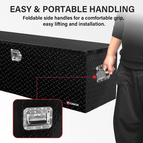 Miniatura 6 de FORWODE - Caja de herramientas de 48 pulgadas para cama de camión, de aluminio para camioneta, caja de herramientas para RV, cajas de herramientas