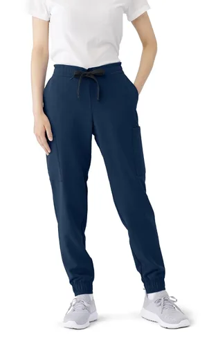 ave. First - Pantalón deportivo tipo cargo para mujer, color azul marino, talla L