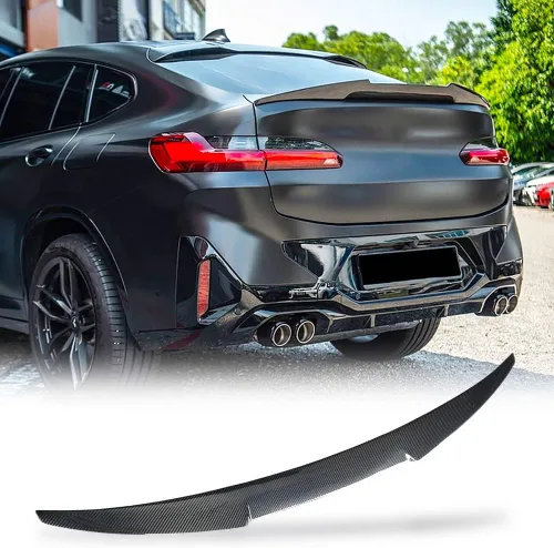 alerón de baúl de fibra de carbono para BMW X4 G02 X4M F98 2019-2025 alerón trasero Highkick ala de fábrica Outlet