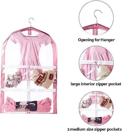 Miniatura 2 de Bolsa de ropa colgante impermeable, bolsas de ropa de 35 pulgadas para colgar ropa, bolsas de ropa para almacenamiento de viajes, bolsa de ropa