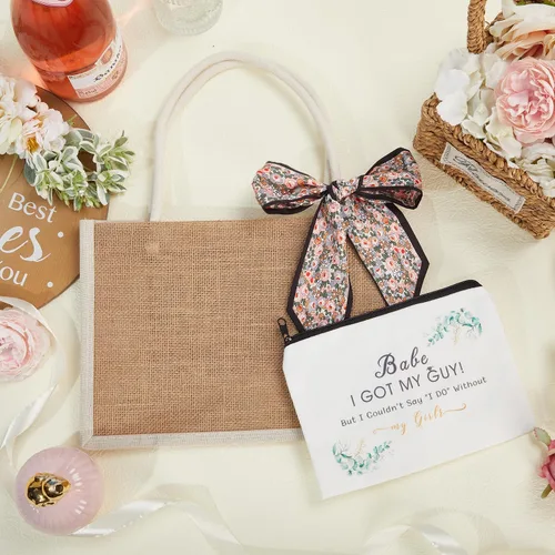 Miniatura 2 de Flycalf Bolsas de mano de boda personalizadas, regalos para dama de honor, verano, playa, niñas, viaje, despedida de soltera, reutilizable, bolsa