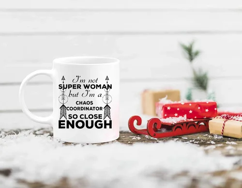 Miniatura 3 de Taza de regalo de la camiseta del Coordinador del Caos de las mujeres de Super Women Jefes gerentes administración gobernador hombres mujeres