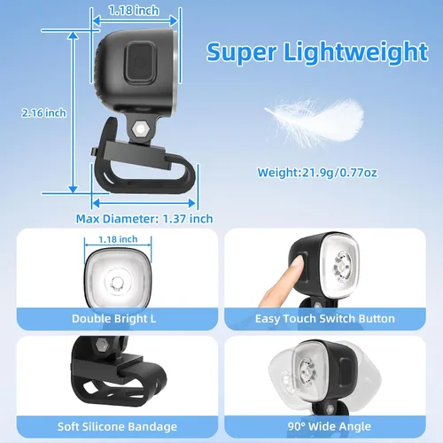 Miniatura 3 de 2 faros delanteros recargables originales para dijes de zapatos, accesorio de luz, accesorio para zapatos para niños, niñas, hombres y mujeres