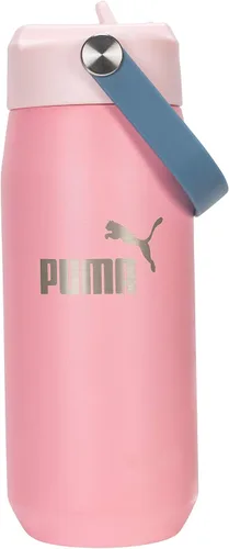 Miniatura 10 de PUMA Botella de agua de acero inoxidable aislada de 18 onzas unisex para adultos con pajilla y asa de transporte