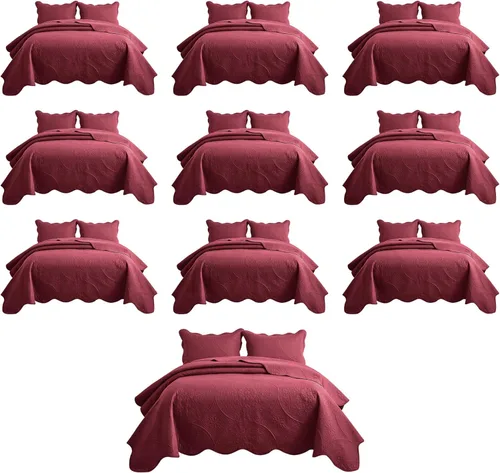 Miniatura 68 de IR Imperial Rooms Velvet Twin Quilt Bedspread Comforter Bedding Set 2 Pcs Diamond Pattern - (68"x86") Bedspread Coverlet + 1 Pillow Shams
