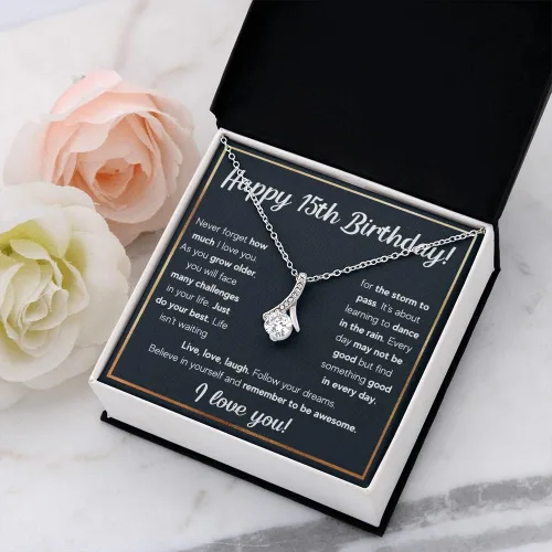 Miniatura 6 de FG Family Gift Mall Regalos de quinceañera para una niña de 15 años, regalos para cumpleaños de 15 años, ideas de regalo para adolescentes, collar