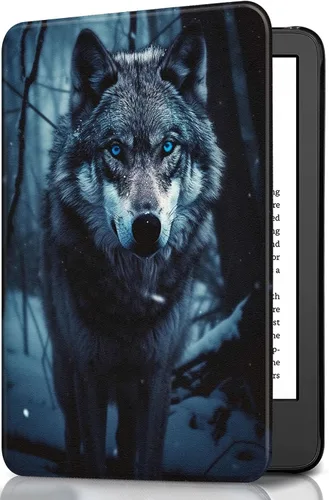Miniatura 67 de Funda para Kindle básico de 6 pulgadas (11.ª generación), múltiples ángulos, piel sintética, delgada, con función de encendido y apagado automático