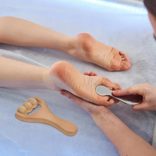 Miniatura 9 de LALAFINA 4 rodillos masajeadores de madera, rodillos de cuentas de mano, herramienta de masaje de acupresión linfática para hombres y mujeres, pies