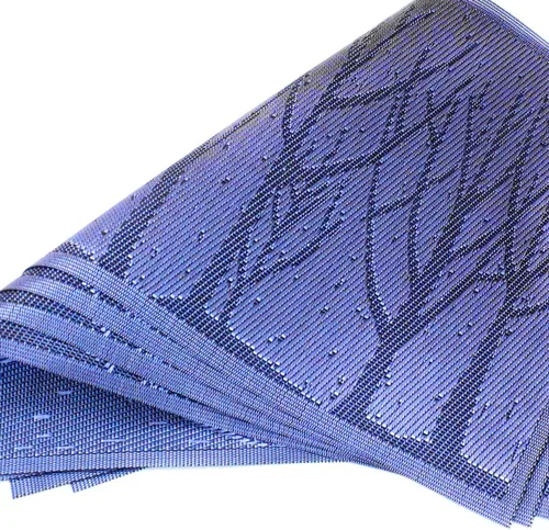 Miniatura 6 de Juego de 4 manteles individuales de PVC para cocina, aislamiento térmico y resistente a las manchas, rectangular, lavable, reciclado