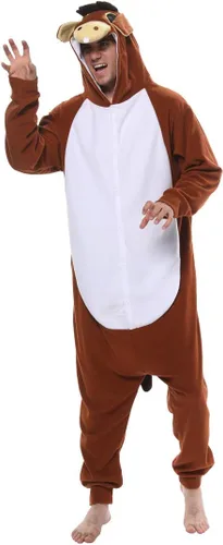 Miniatura 2 de dressfan - Pijama para disfraz de burro, unisex, color marrón