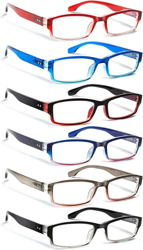 Miniatura 9 de JOSCHOO Paquete de 6 gafas de lectura para computadora para hombres y mujeres con bisagras de resorte cómodas para lectores de hombres y mujeres