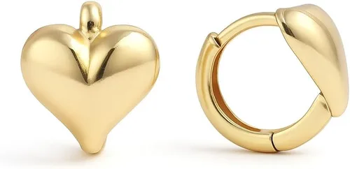Miniatura 9 de Gempires - Aretes ligeros y gruesos, delicados y minimalistas, hipoalergénicos, chapados en oro, sin deslustre, diseño clásico, para uso diario