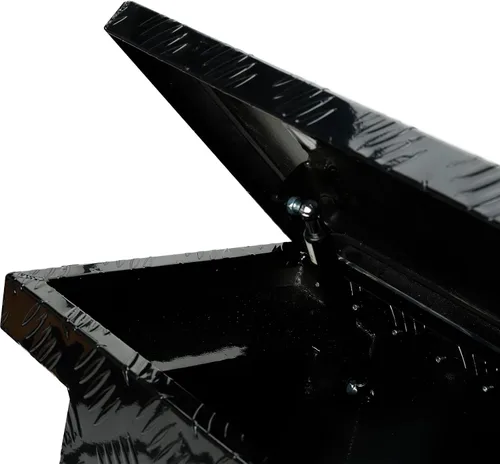 Miniatura 9 de BLACKHORSE-RACING Caja de herramientas resistente de aluminio para camioneta pickup con patrón de 5 clavos, con asas laterales, cerradura y llave