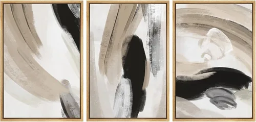 Miniatura 12 de SIGNFORD Impresión en Lienzo Enmarcado Conjunto de Arte de Pared Arte Abstracto Terroso en Tonos Marrón Profundo y Beige Arte Moderno Decorativo